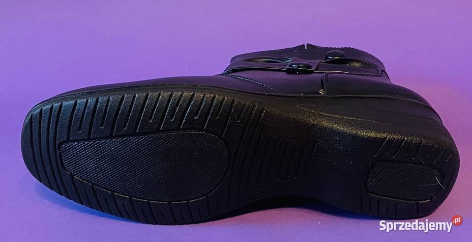 Czarne ocieplane damskie botki rozmiar 40 Żyrardów sprzedam