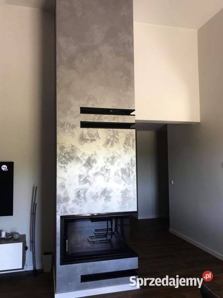 KOMINEK wkład narożny Hitze z zabudową wielkopolskie Oborniki