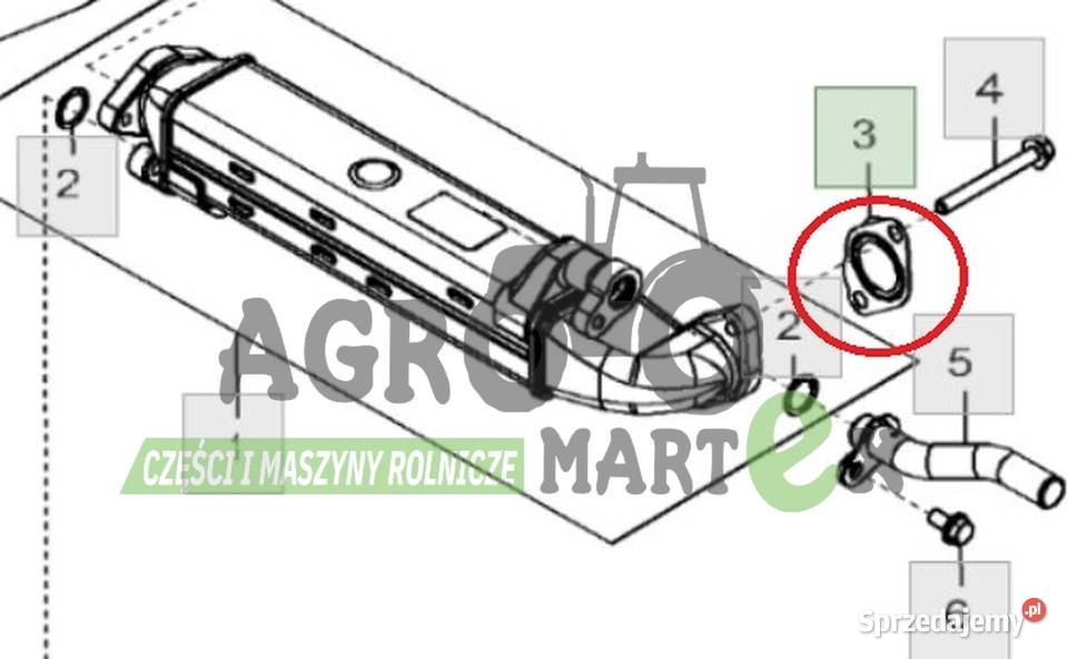 R519487 USZCZELKA CHŁODNICY EGR JD Wichrów