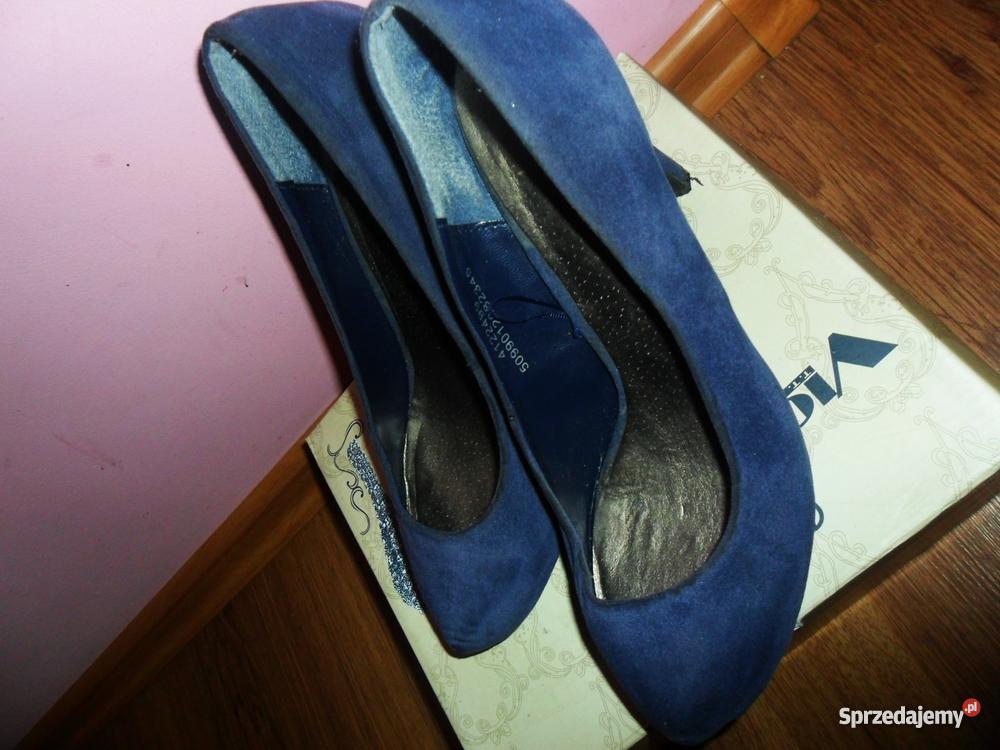 szpilki granatowe niebieskie atmosphere hm ccc r Czółenka Opoczno