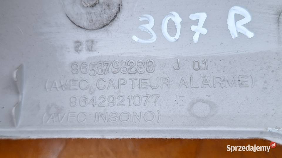 PEUGEOT 307 OSŁONA SŁUPKA PRAWA 9658798280 mazowieckie Radom