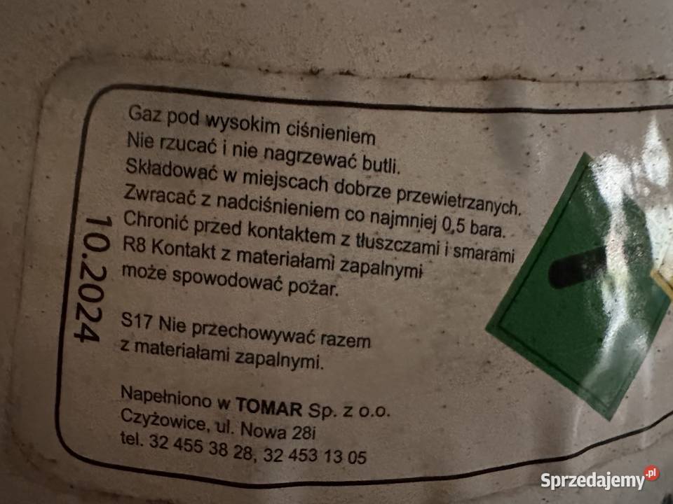 Butla techniczna 40L50L Tychy sprzedam