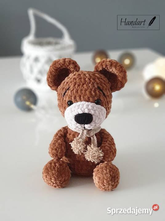 Miś przytulanka maskotka amigurumi HANDART wielkopolskie Krotoszyn sprzedam