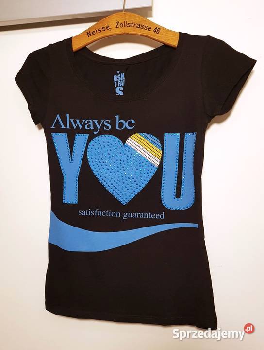 WIOSNA czarny Tshirt z błyskotkami rS Topy i koszulki Kraków