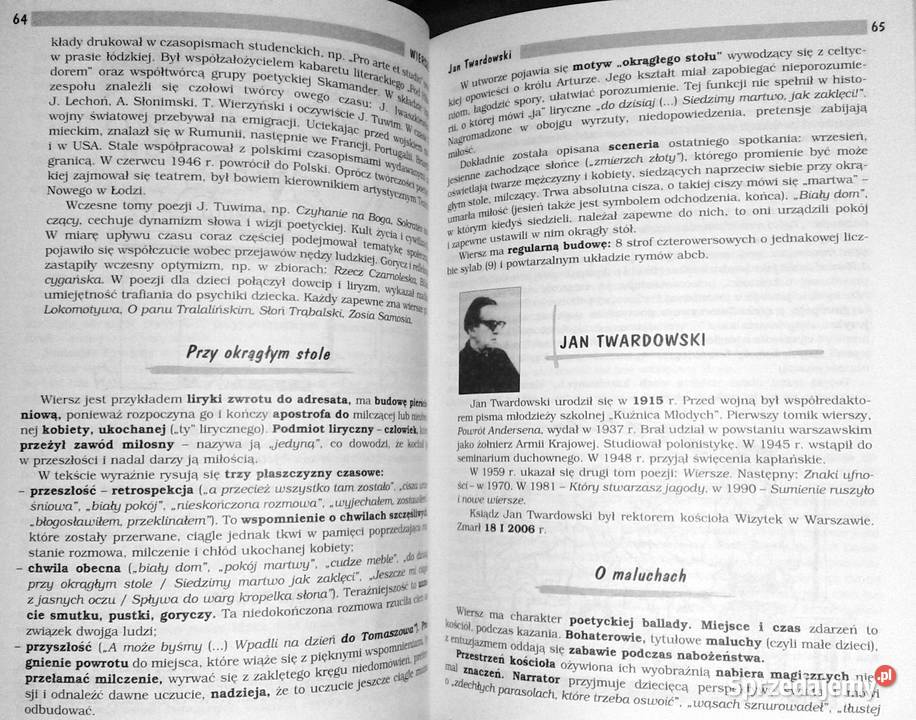 Opracowania lektury i wiersze kl 2 Język polski lubelskie Chełm sprzedam