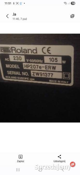 Spdzedam Pianino elektroniczne Roland Stalowa Wola