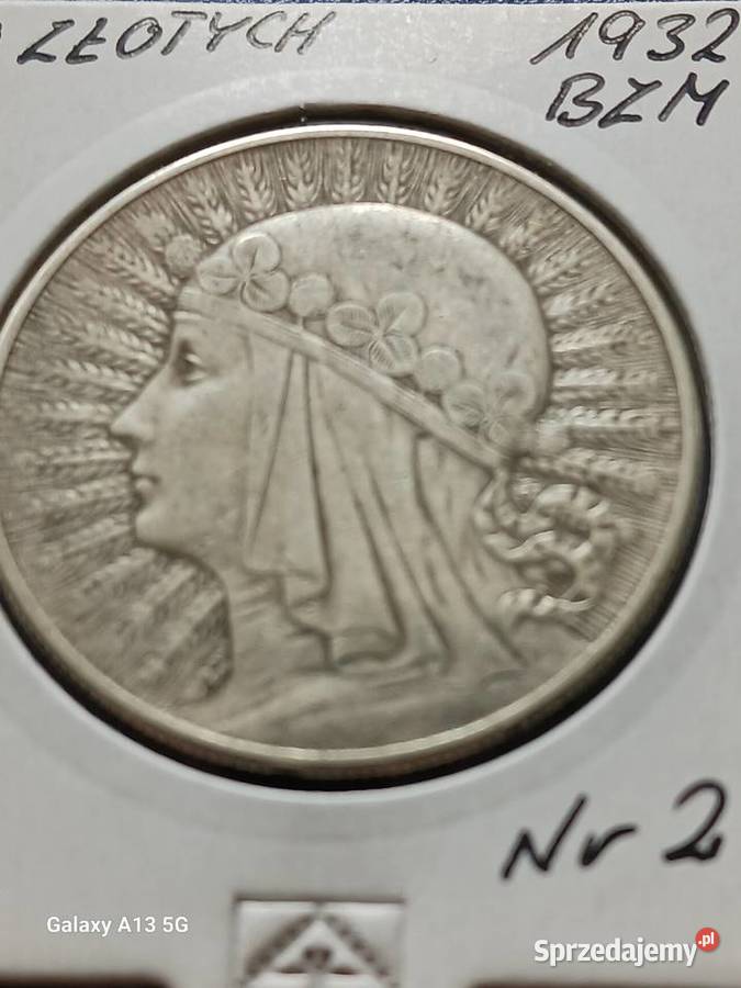 10 Głowa kobiety 1932 r 2 bez znaku mennicy Konin
