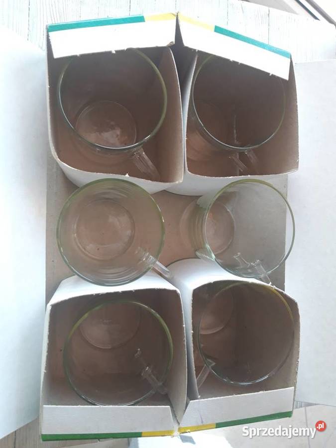 Szklanki żaroodporne Huta Szkła Paplińskiego Porcelana i szkło śląskie Bielsko-Biała