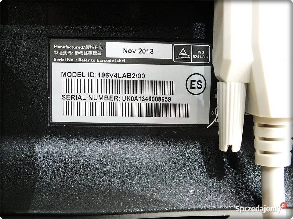 Monitor PHILIPS 185 cala LED okablowanie Sprawny Philips