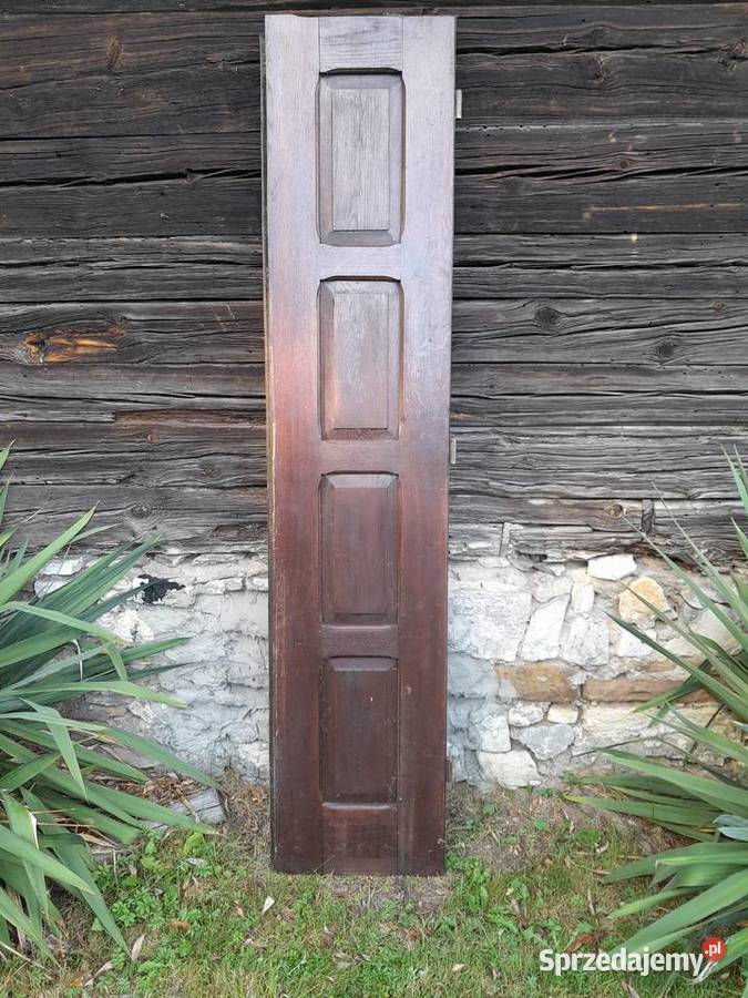 Stare drewniane solidne drzwi vintage retro Dąbrowa Górnicza