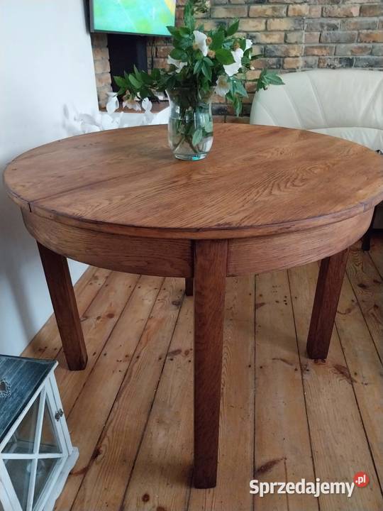 Stół okragly rozkladany retro prl lata 50 te Gdańsk
