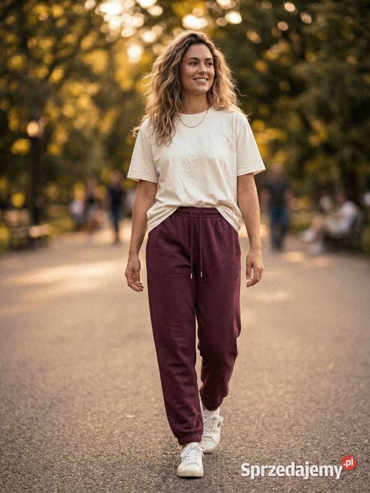 czekoladowe spodnie dresowe joggery damskie Moda i Styl Olkusz sprzedam