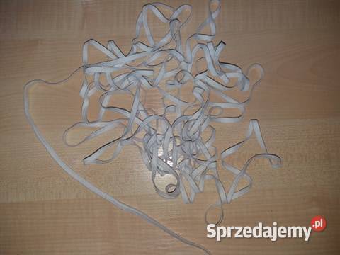 Guma biała 5mm miękka elastyczna dziana 100 Złotniki Kujawskie