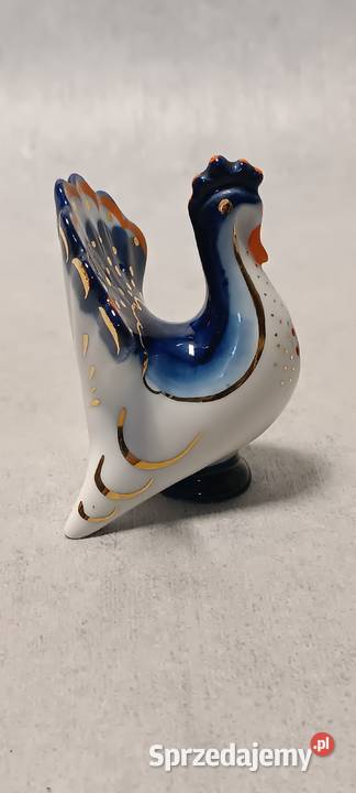 Łomonosow Rosja Solniczka Paw Przyprawnik ZSSR Porcelana i szkło Dobrzany