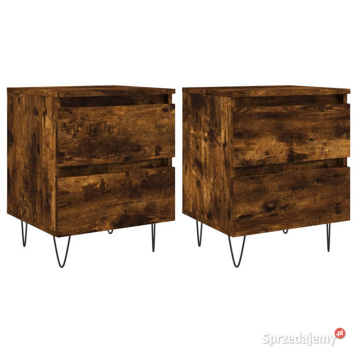 Szafki nocne 2 przydymiony dąb 40x35x50 WM826887 mazowieckie Warszawa