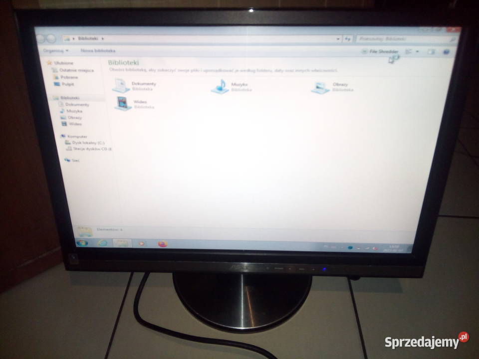 Monitor 22 ASUS z głośnikami i kablem HDMI do mazowieckie