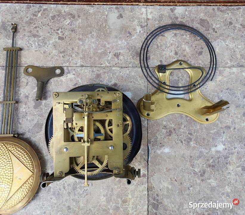 130 Zestaw mechanizm starego zegara ściennego pomorskie Tczew