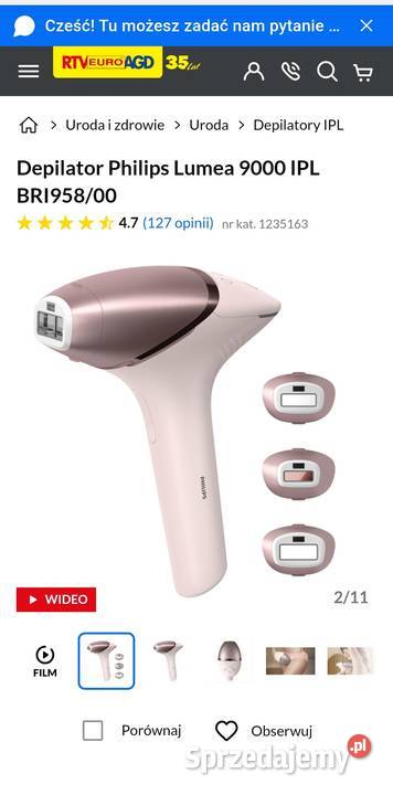 Philips Lumea 9000 IPL BRI958 idealny stan Warszawa