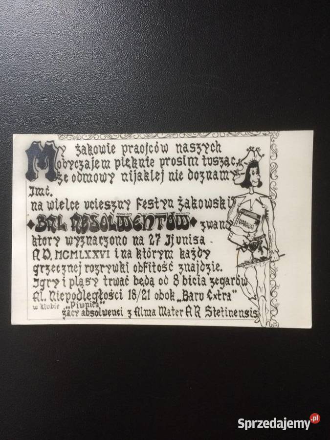 292 Zaproszenie Na Bal Absolwentów Szczecin