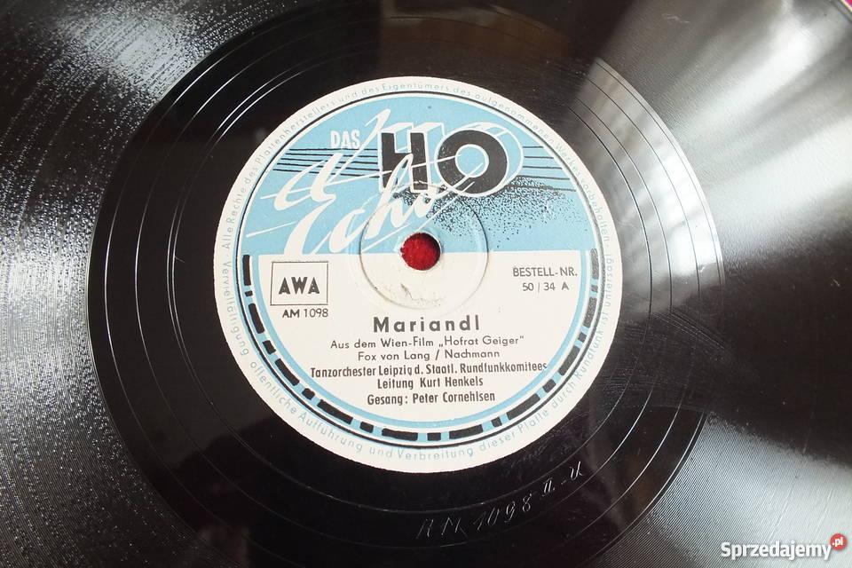 Płyta winylowa szelakowa niemiecka gruba ciężka Żary