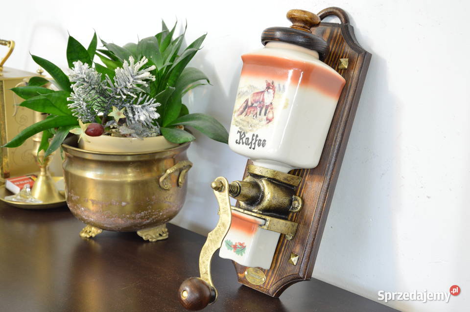 wiszący ceramiczny MŁYNEK do kawy z parą lisków Jastrzębie-Zdrój