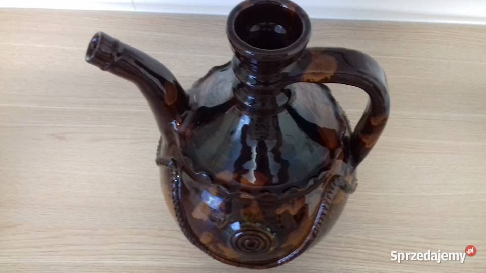 Dzban z czarkami do wina ceramika bułgarska