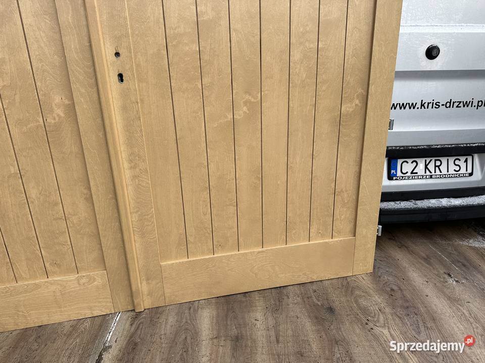 Drzwi brama drewniana AMERYKAŃSKA RĘKI CAŁA Grzybno