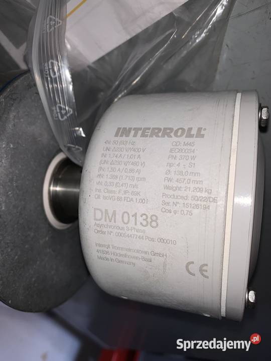 Interroll DM 0138 Drum Motor 370W 138mm x 457 mm Warszawa