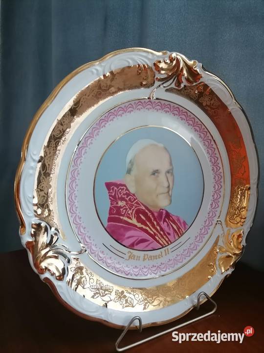 Duży Talerz Patera Jan Paweł II dolnośląskie Wałbrzych
