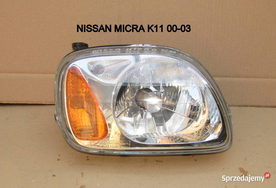 LAMPA PRZEDNIA PRAWA NISSAN MICRA K11 0003r Rok produkcji 2000 Lampy przednie Mysłaków