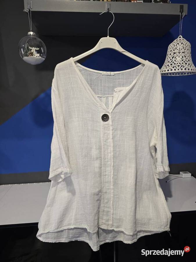 Włoska bluzka lnianobawełniana UNI do 2XL Bytom sprzedam