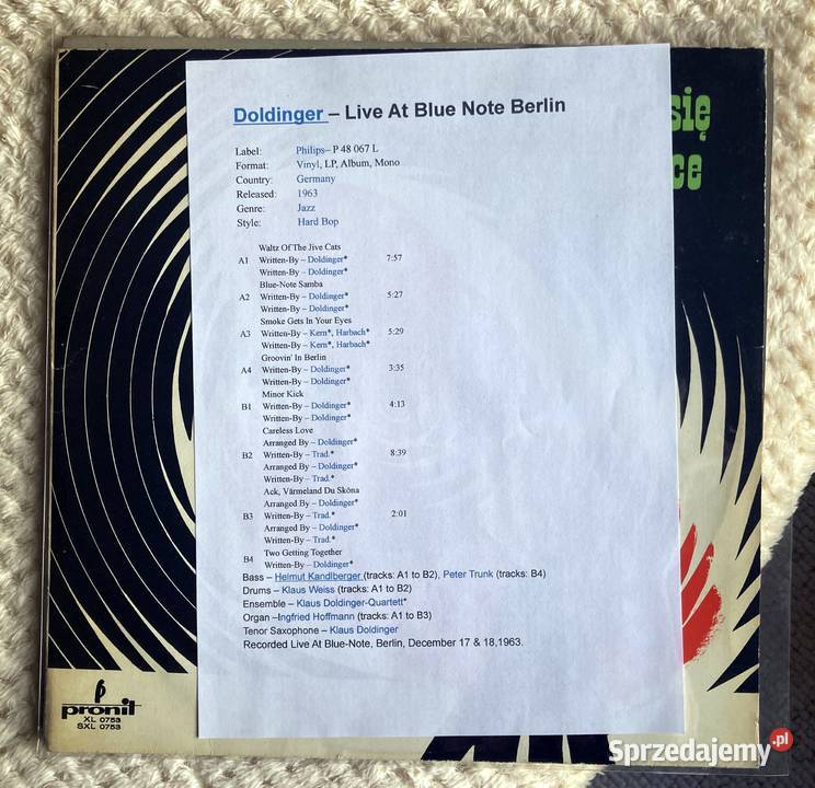 Doldinger Live At Blue Note Berlin Szczecin