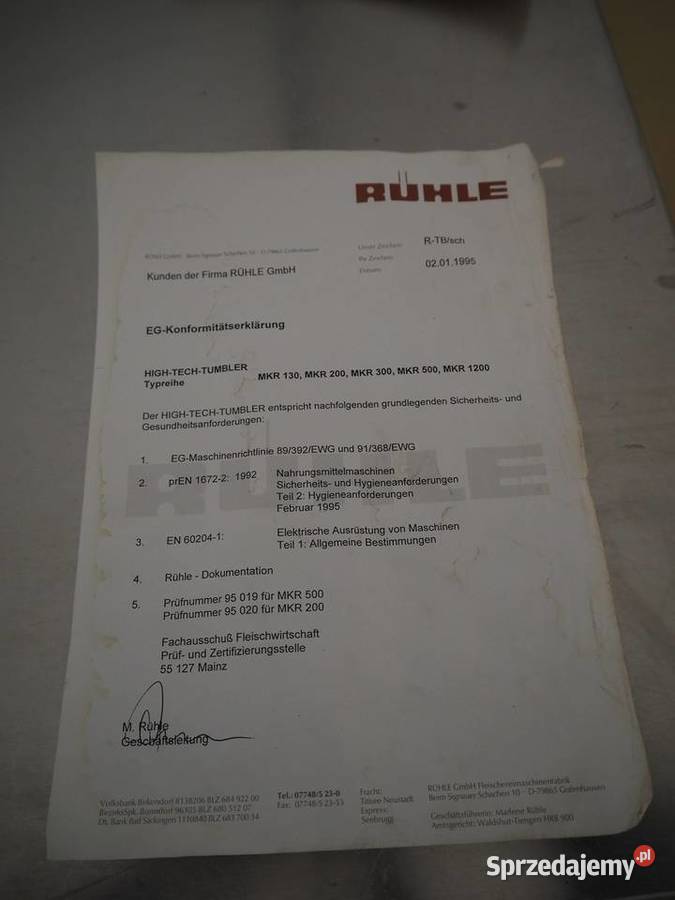 Rhle MKR 130 Masownica próżniowa z chłodzeniem Krotoszyn