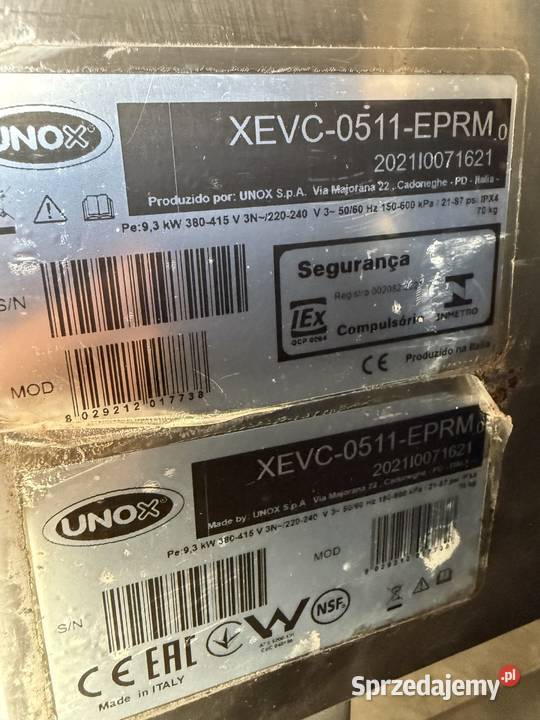 Piec konwekcyjnoparowy UNOX z okapem Warszawa