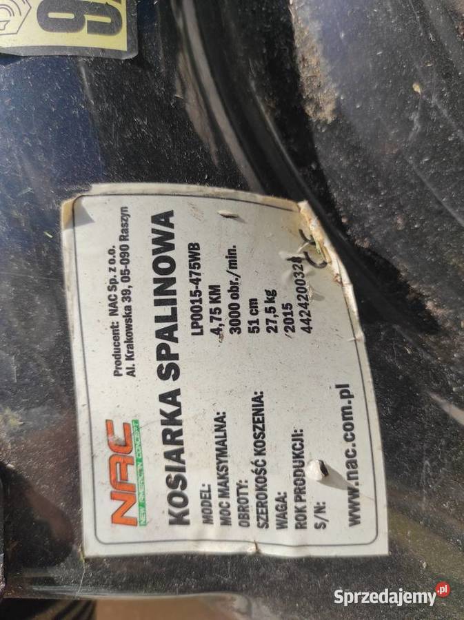 Kosiarka spalinowa NAC Grudziądz