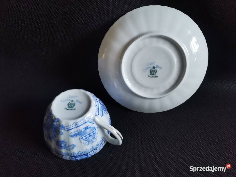 Stara przedwojenna filiżanka Echt China Blau Porcelana i szkło Katowice