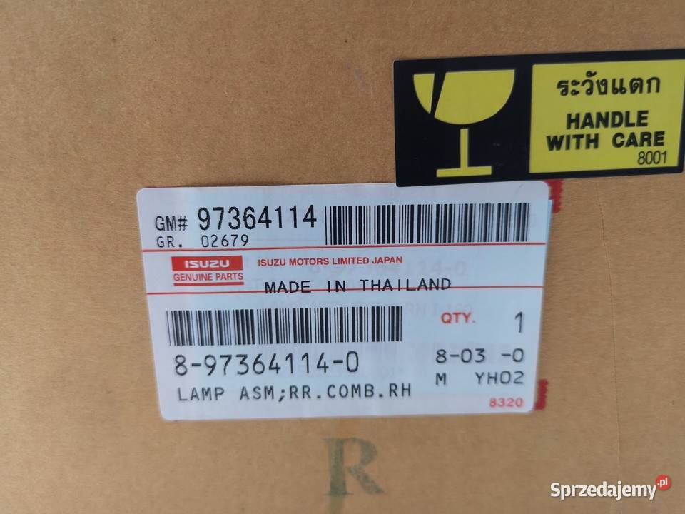 LAMPA PRAWA TYŁ TYLNA ISUZU D 0612 NOWA ORYGINAL