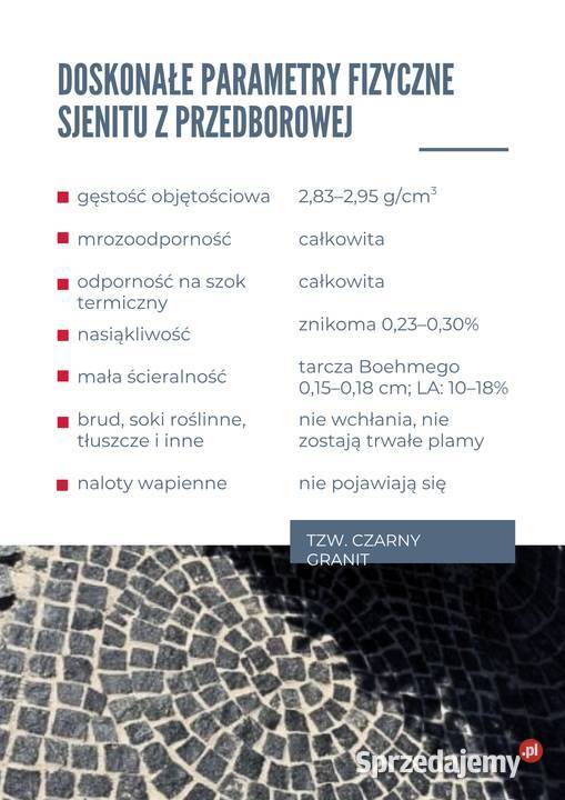 Kamień murowy Sjenit Pozostałe Przedborowa sprzedam