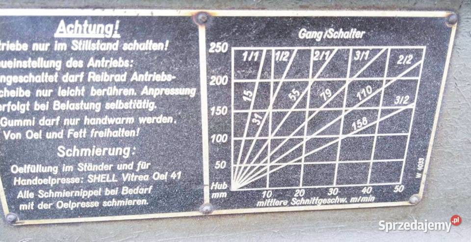 dłutownica pionowa strugarka Klopp 250 tokarka