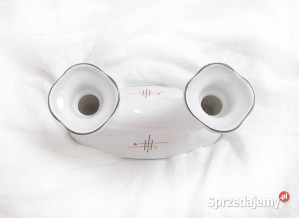 prl świecznik Lubiana vintage świecznik biały Szczecin