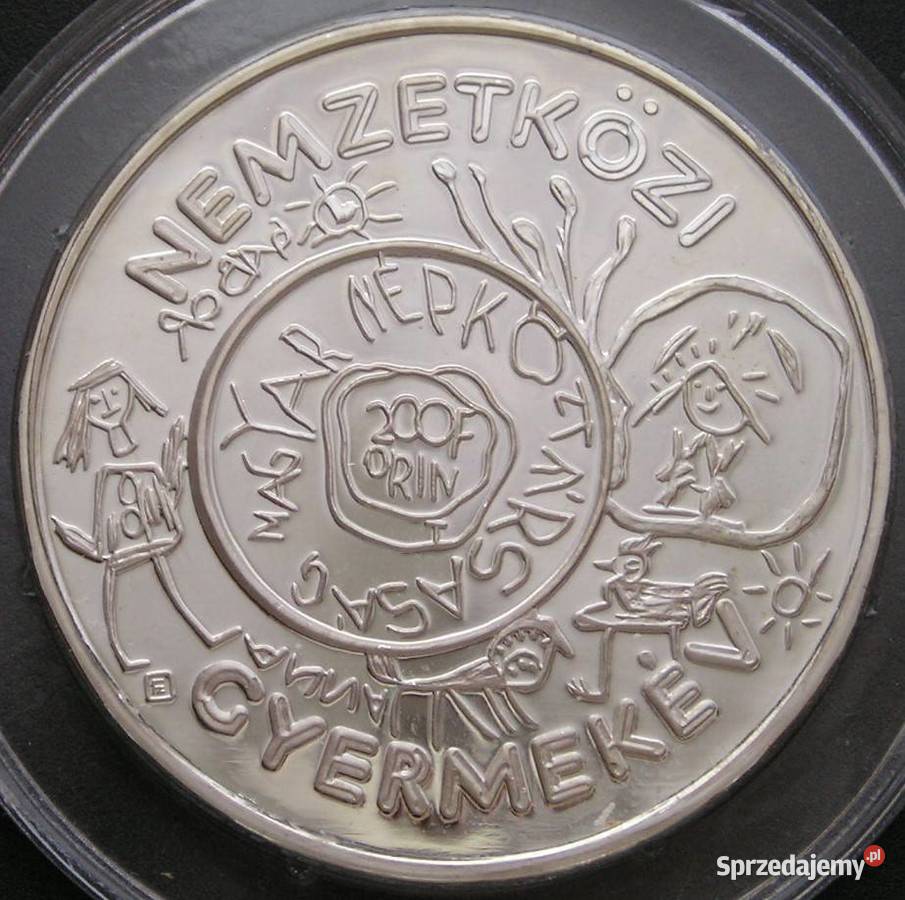 Węgry 200 forint 1979 SREBRO stan menniczy Łódź