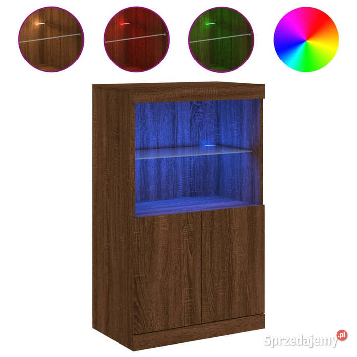 Szafka z oświetleniem LED brązowy dąb 605x37x100 Warszawa sprzedam