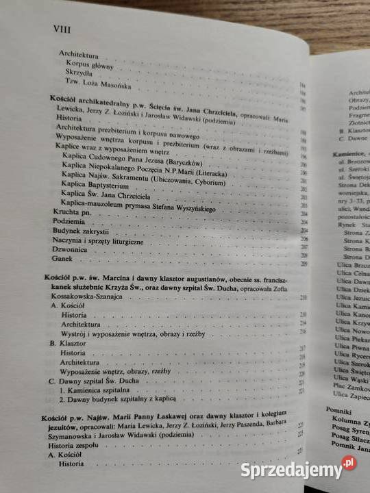 Katalog Zabytków Sztuki miasto Warszawa J Kraków