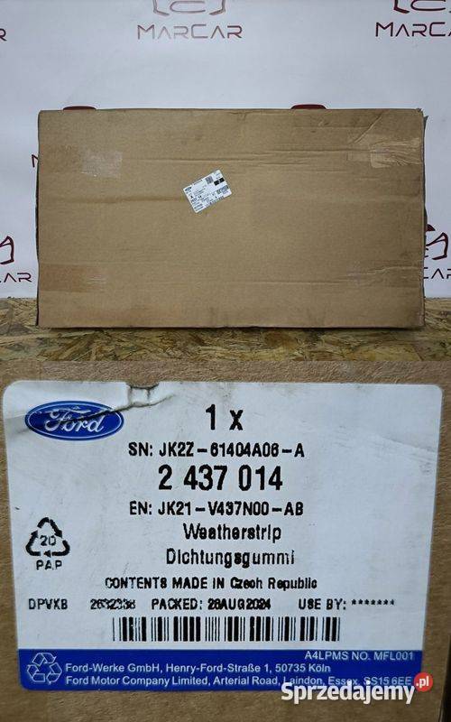 FORD TRANSIT TOURNEO CUSTOM 12 USZCZELKA DRZWI wielkopolskie Pleszew