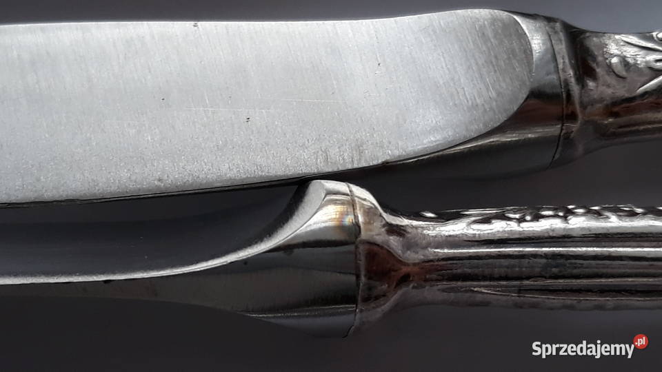Posrebrzane noże obiadowe wz ROMAŃSKI Hefra śląskie Dąbrowa Górnicza sprzedam