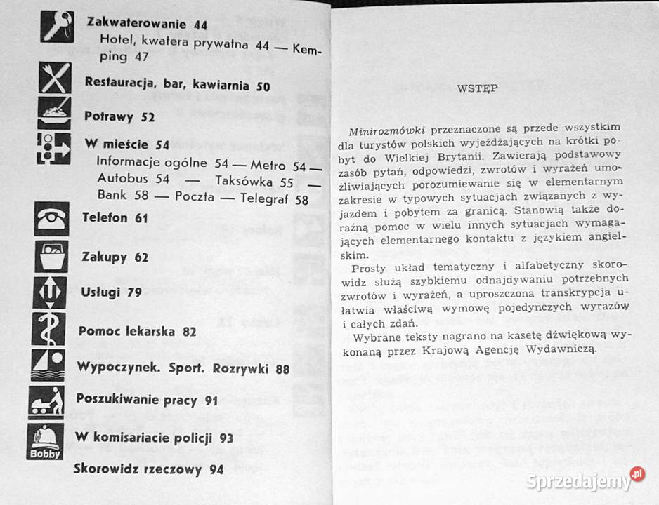 Mini rozmówki angielskiei Bogusław Lewandowski Rok wydania 1994 lubelskie Chełm sprzedam