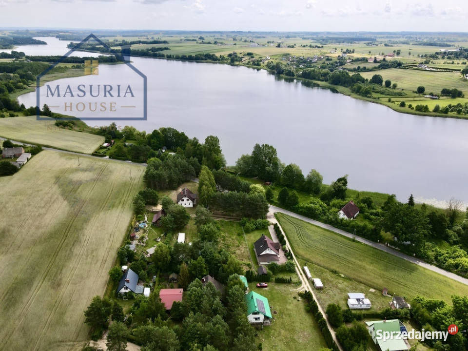 Dom rekreacyjny jeziorem z pomostem mieszkalny warmińsko-mazurskie Skarlin