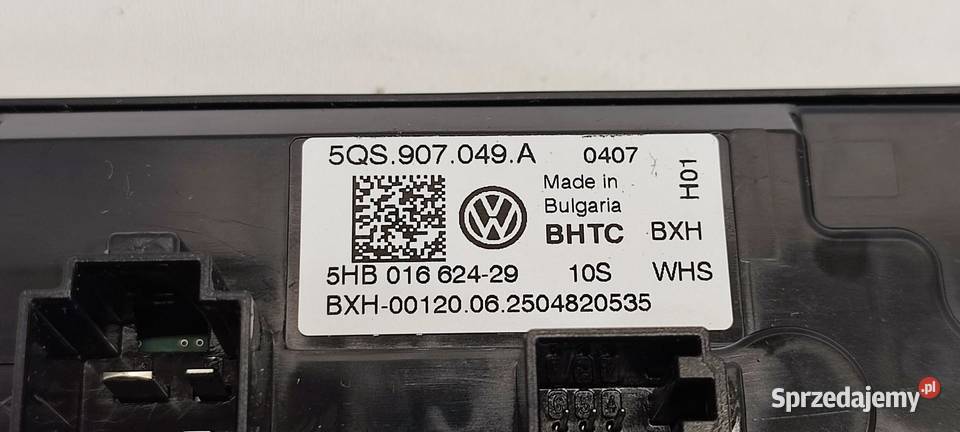 SKODA SUPERB 4 PANEL KLIMATYZACJI TYŁ 5QS907049A osobowe