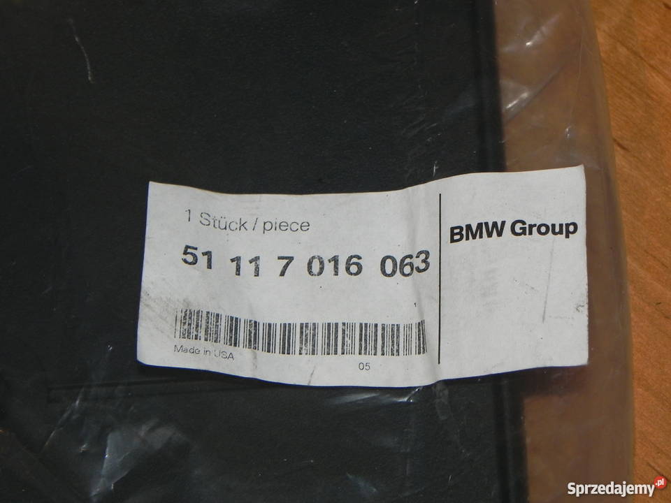 BMW Z4 E85 51117016063 podkładka pod rejestrację Rzeszów