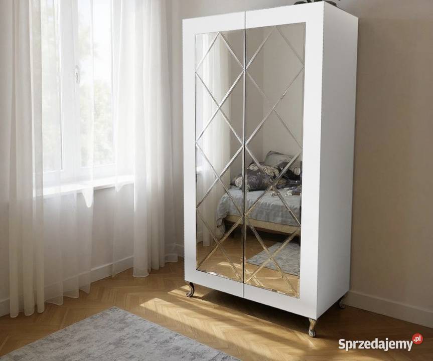 Szafa biała czarna glamour garderoba sypialnia 200cm wielkopolskie Kępno